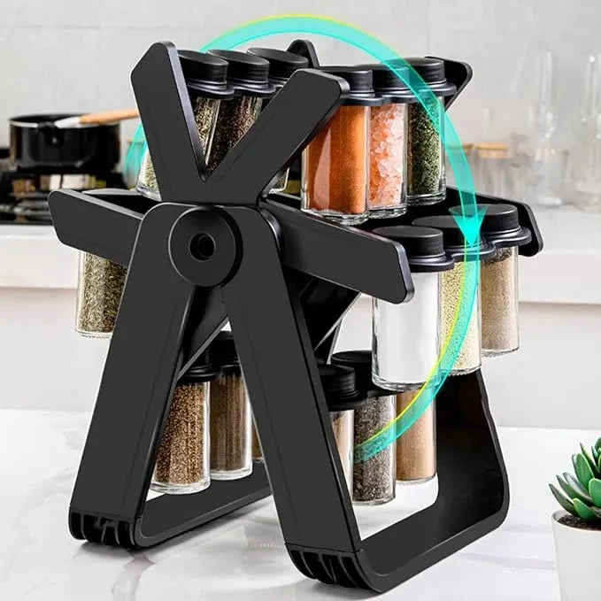 18 Jar Rotating Spice Rack | Spice Jar