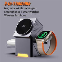3-in-1 Magnetic Wireless Charger | Charging Dock