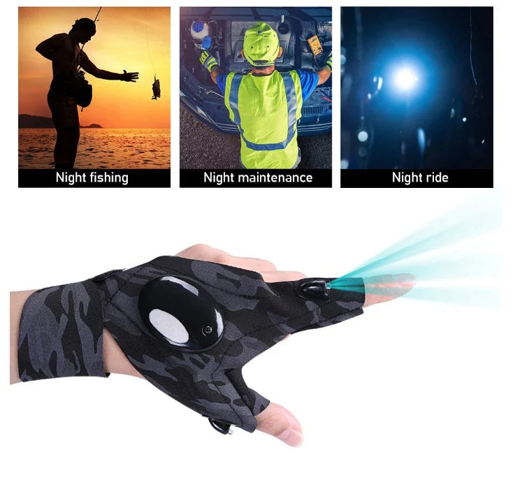 LED Work Gloves | Light Gloves | Night Fishing Gloves | Maintenance gloves